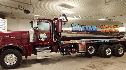 Biros Septic truck inside