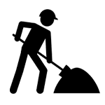 man shoveling icon