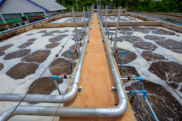 small waste water treatment system in factory