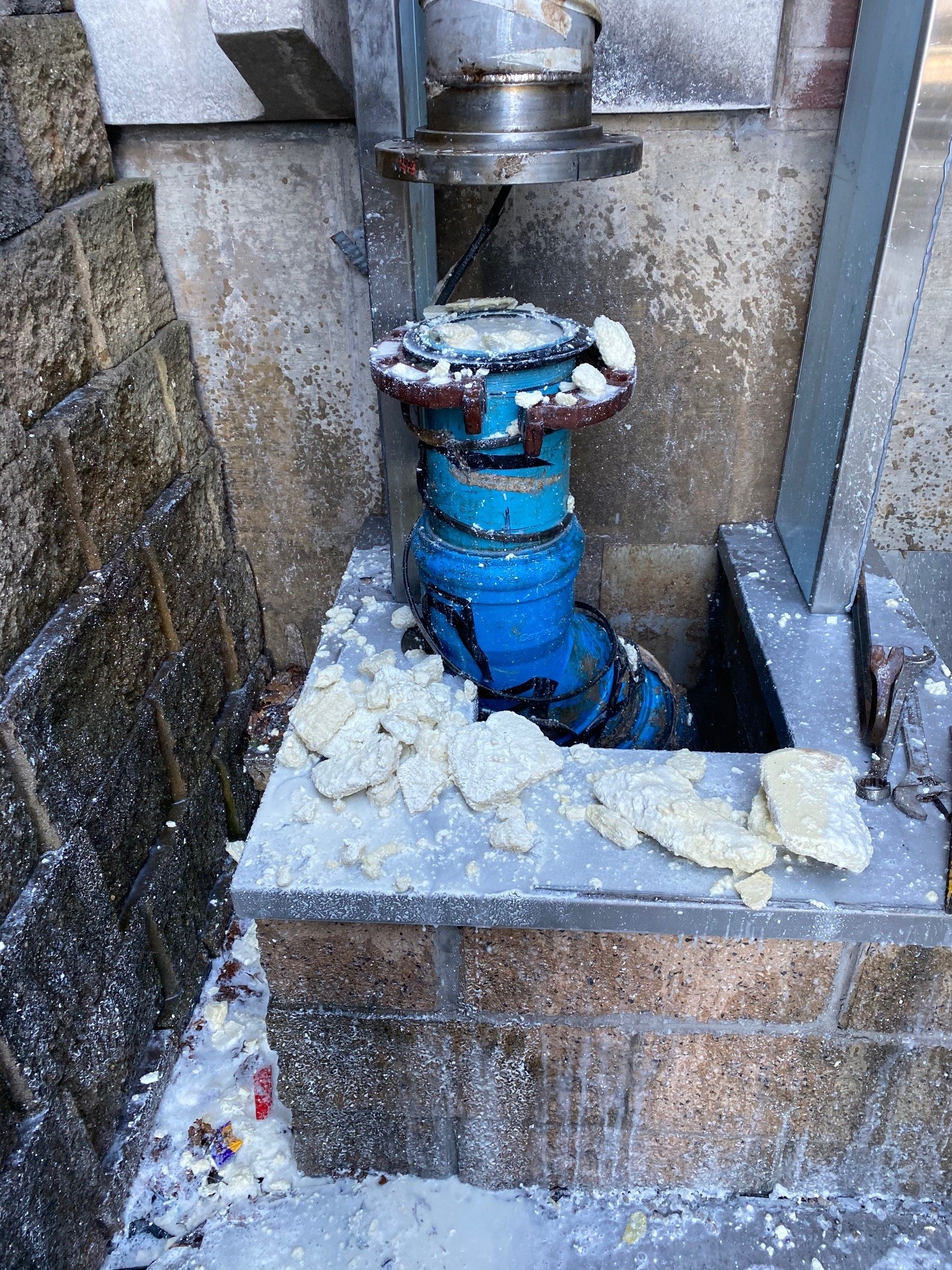 Biros industrial customer line blocked with grease
