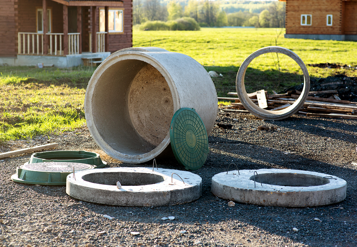 Septic tank riser installation