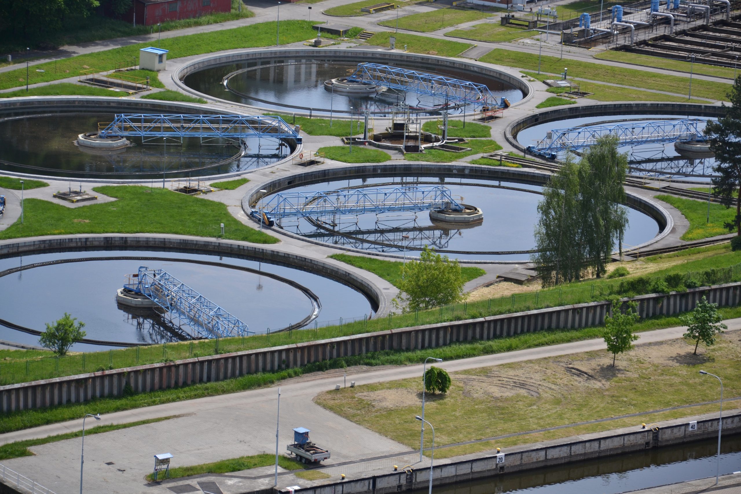 A wastewater treatment plant