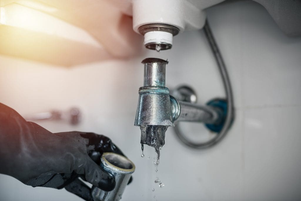 a drain clogged with hair
