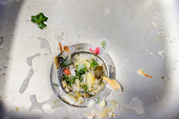 food clogging up a drain