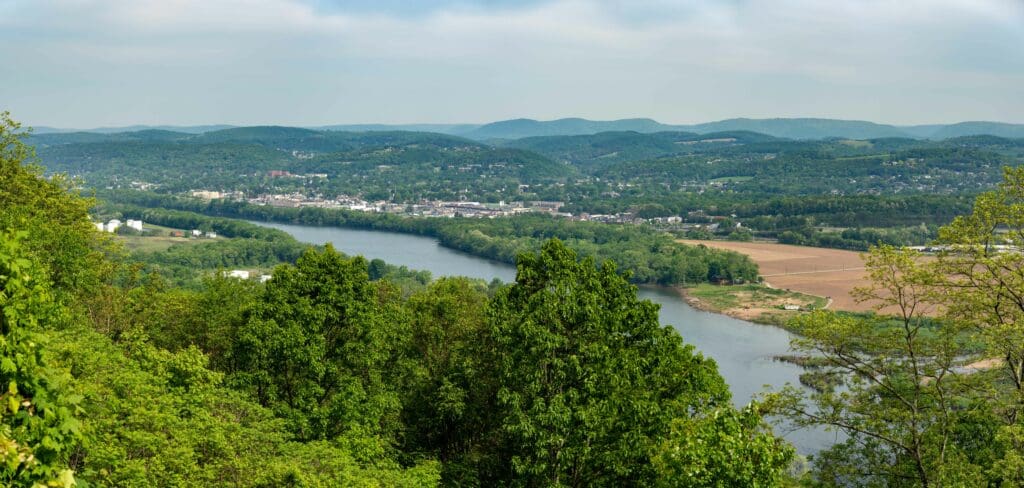 Williamsport, PA, from above.